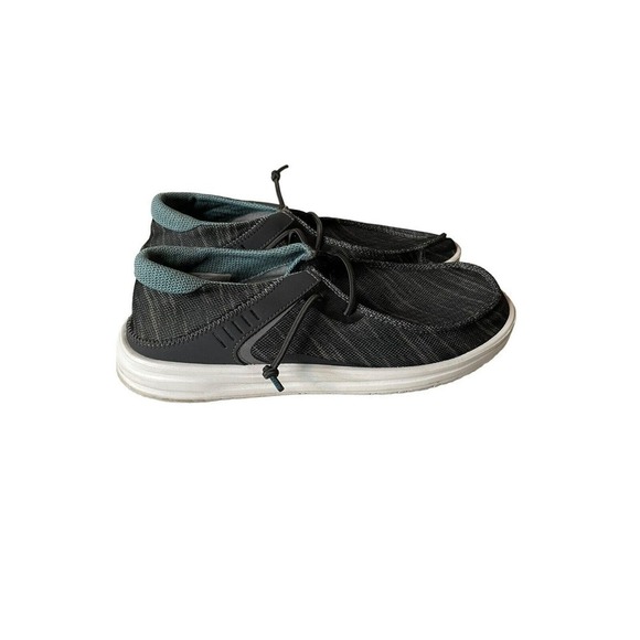 Hey Dude Wally Frontier Mens Size 8 Mesh Comfort Slip On Shoes Gray Lava Stone - Picture 2 of 9